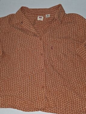 Levi's Rust Orange Geo-Print Women's Button-Down Shirt